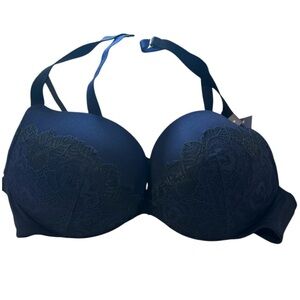 Cacique Blue Seamless Push-Up Bra with Molded Cups